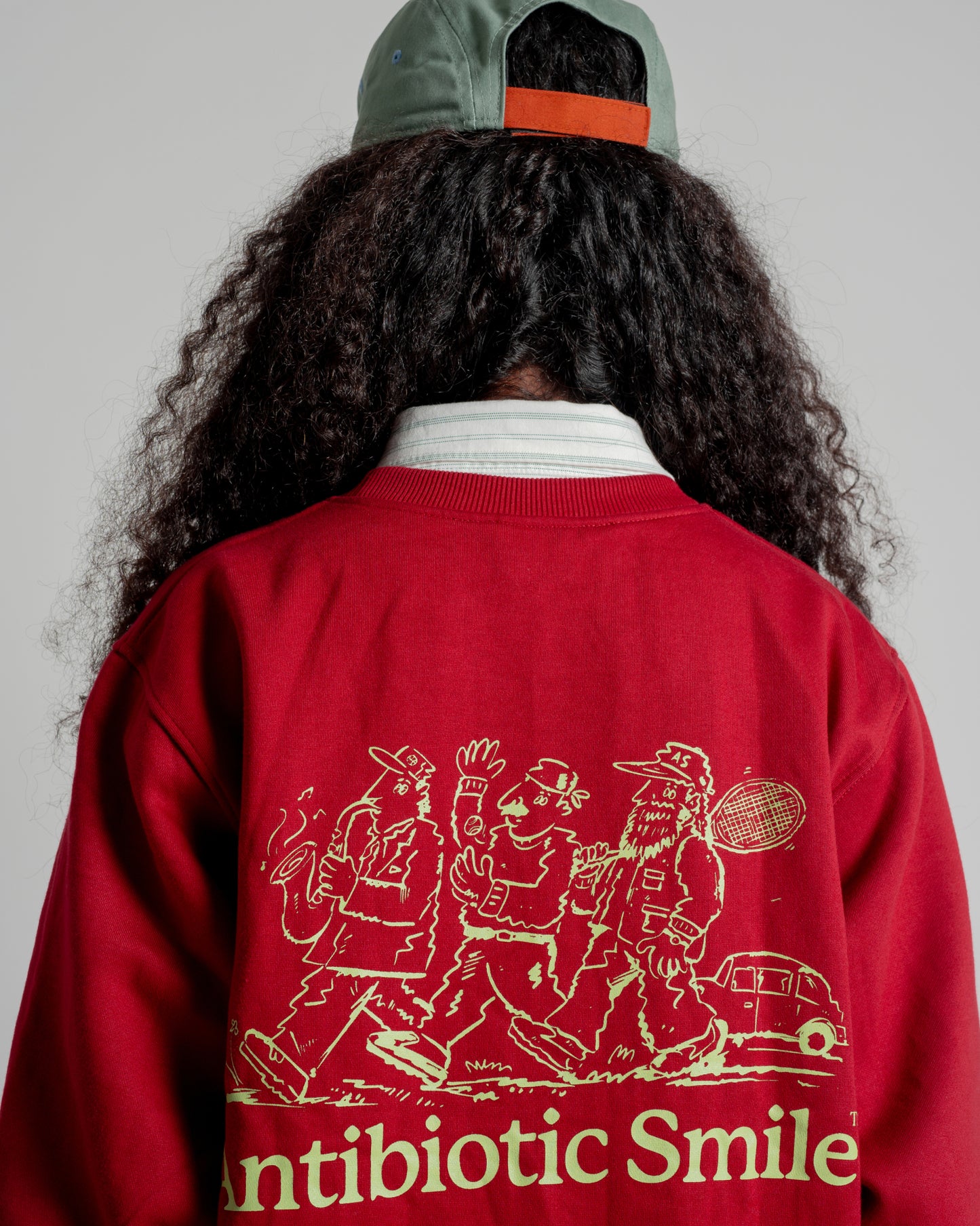'Folks' LS Sweatshirt (Red)