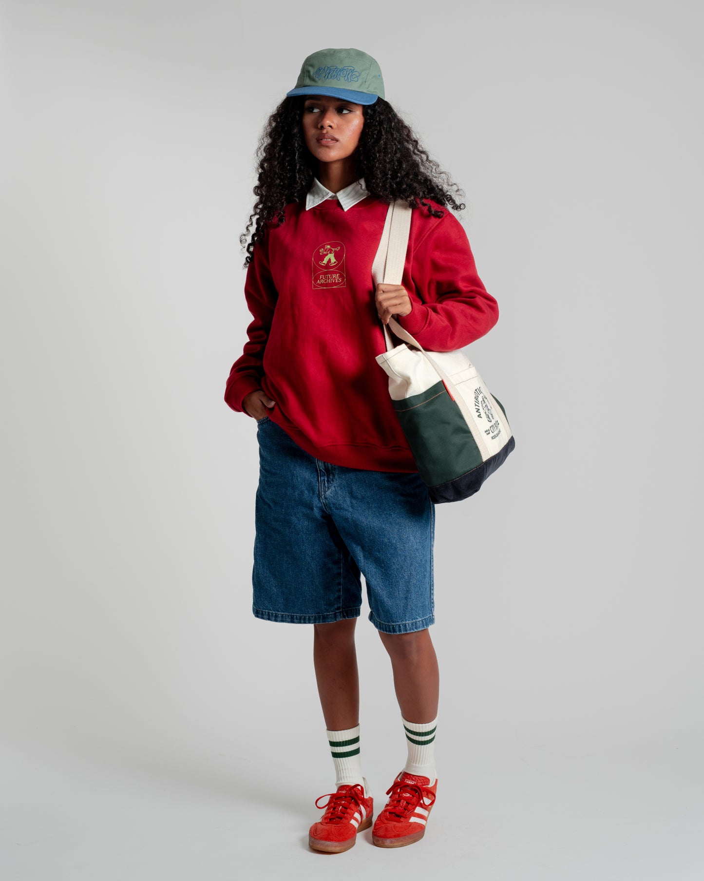 'Folks' LS Sweatshirt (Red)
