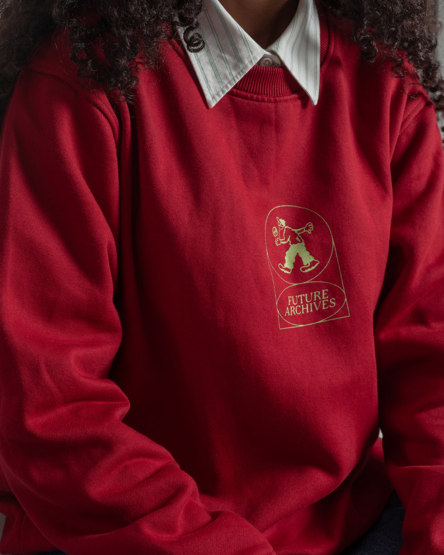 'Folks' LS Sweatshirt (Red)