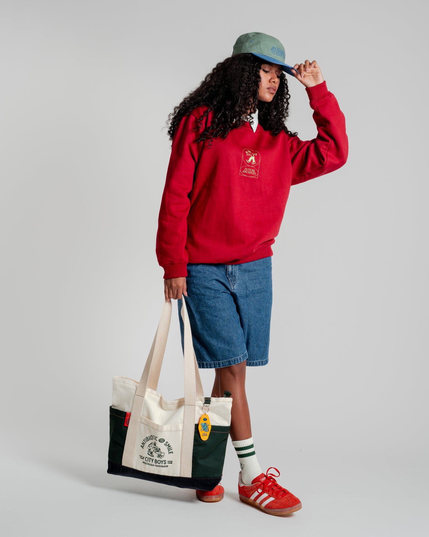 'Folks' LS Sweatshirt (Red)