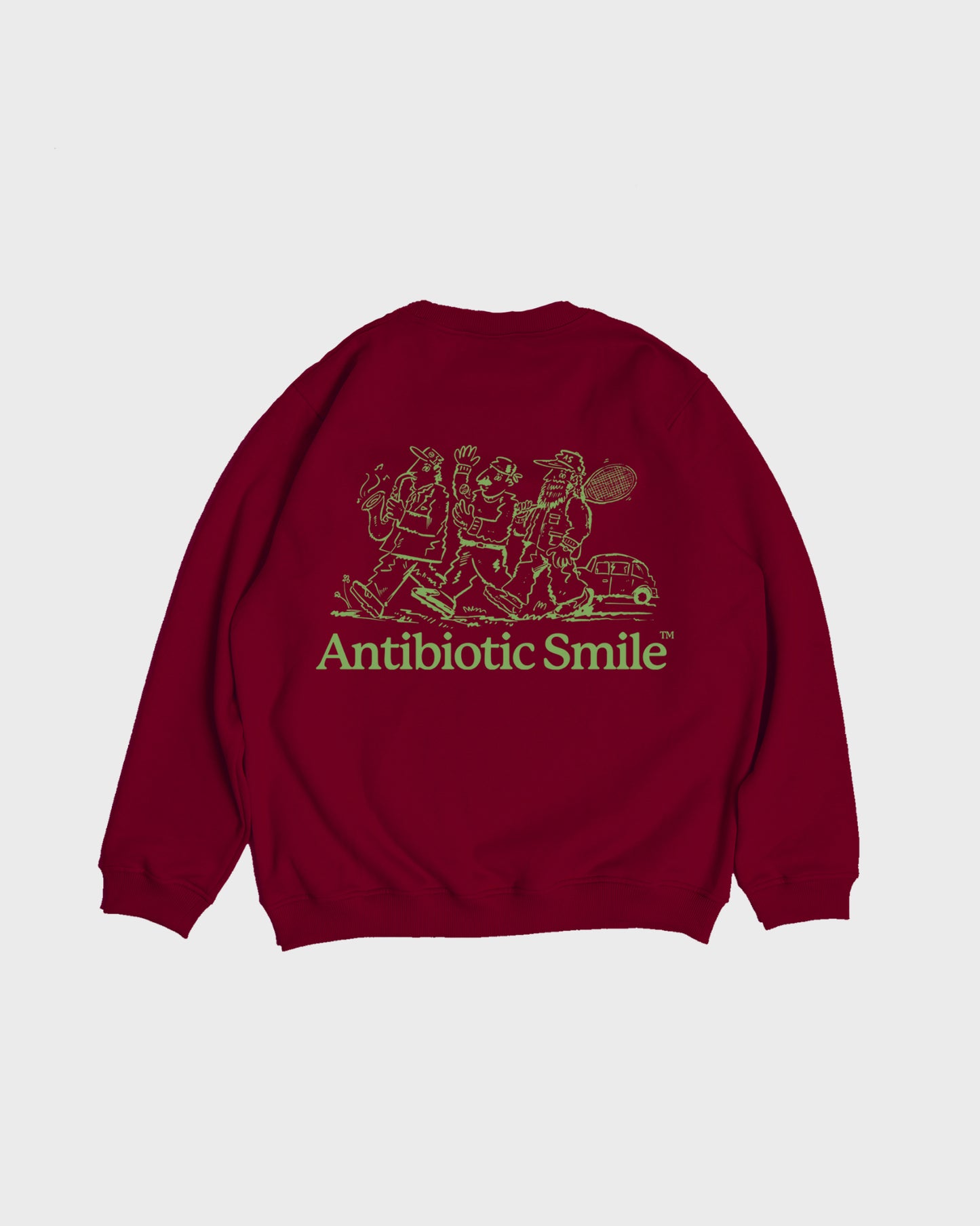 'Folks' LS Sweatshirt (Red)