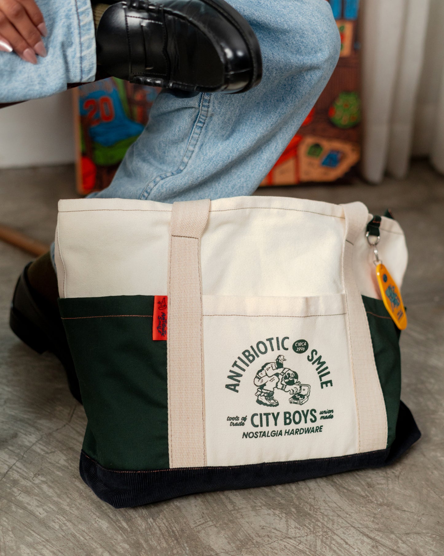 'Hardware' Multi-Pocket Totebag