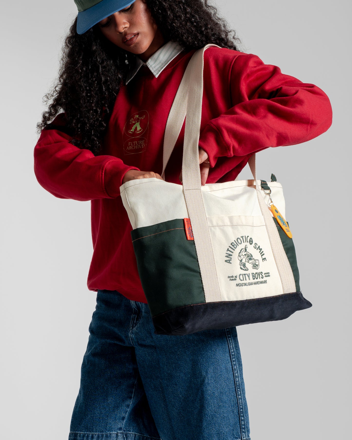 'Hardware' Multi-Pocket Totebag