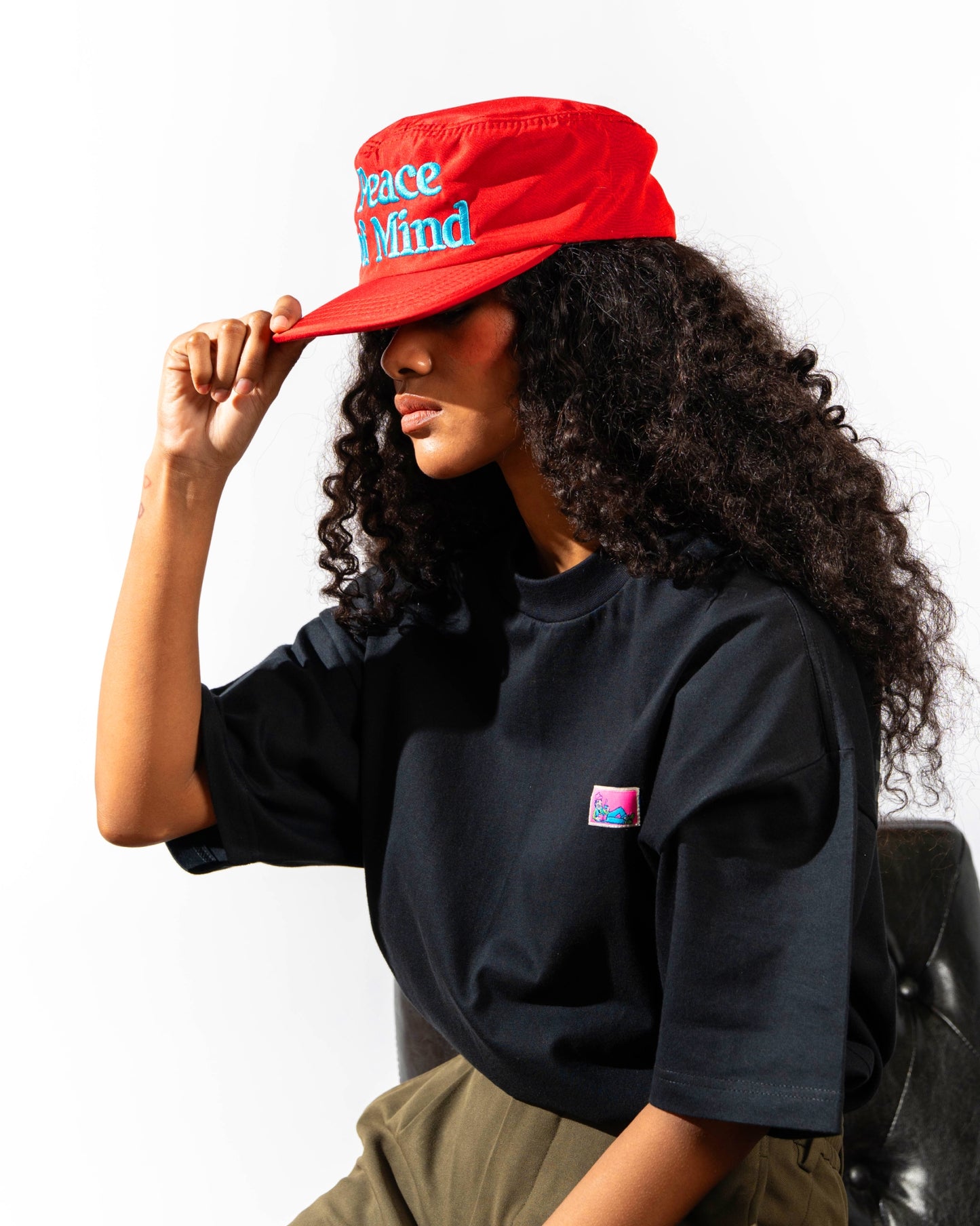 'Peace of Mind' Pillbox Hat (Chicago Red)