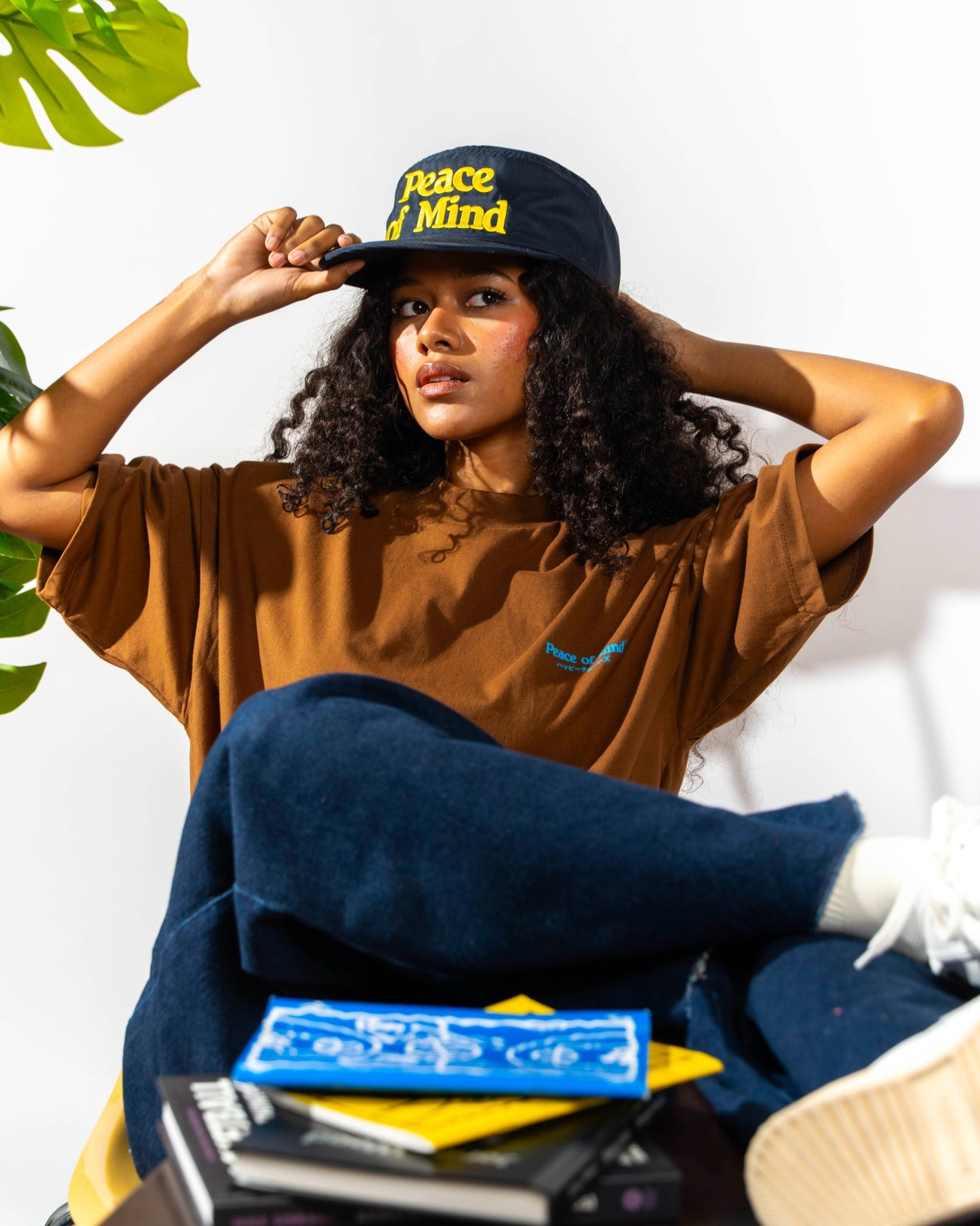 'Peace of Mind' Pillbox Hat (Navy Blue)