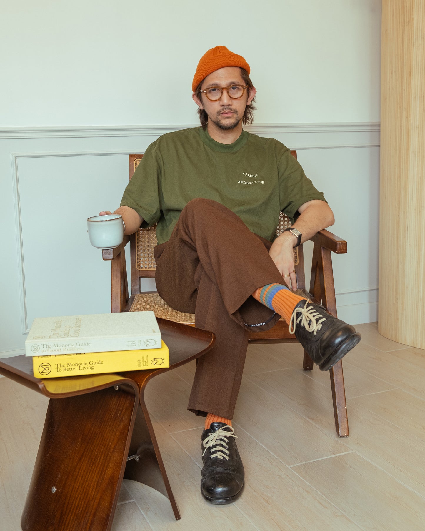 'Art Dealer' SS Tee (Matcha) - Hommeboy & Antibiotic Smile