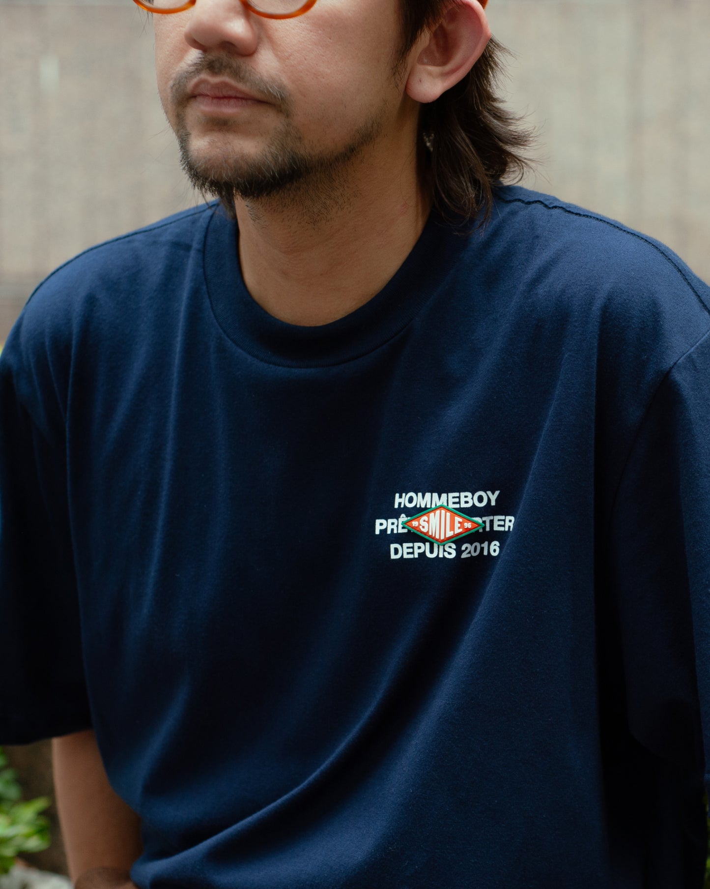 'Uniform' SS Tee (Navy Blue) - Hommeboy & Antibiotic Smile