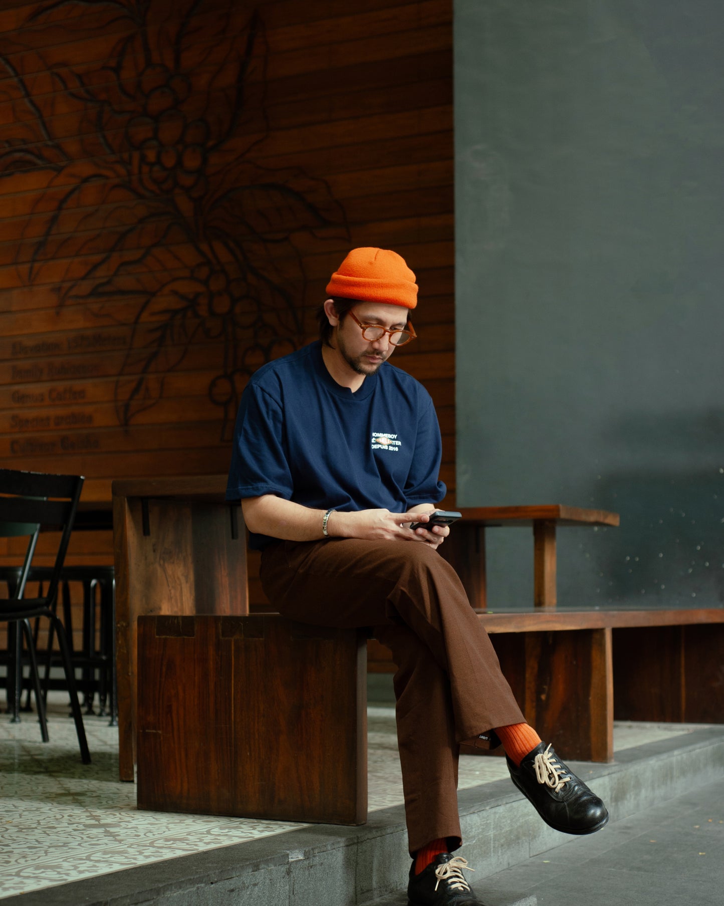 'Uniform' SS Tee (Navy Blue) - Hommeboy & Antibiotic Smile