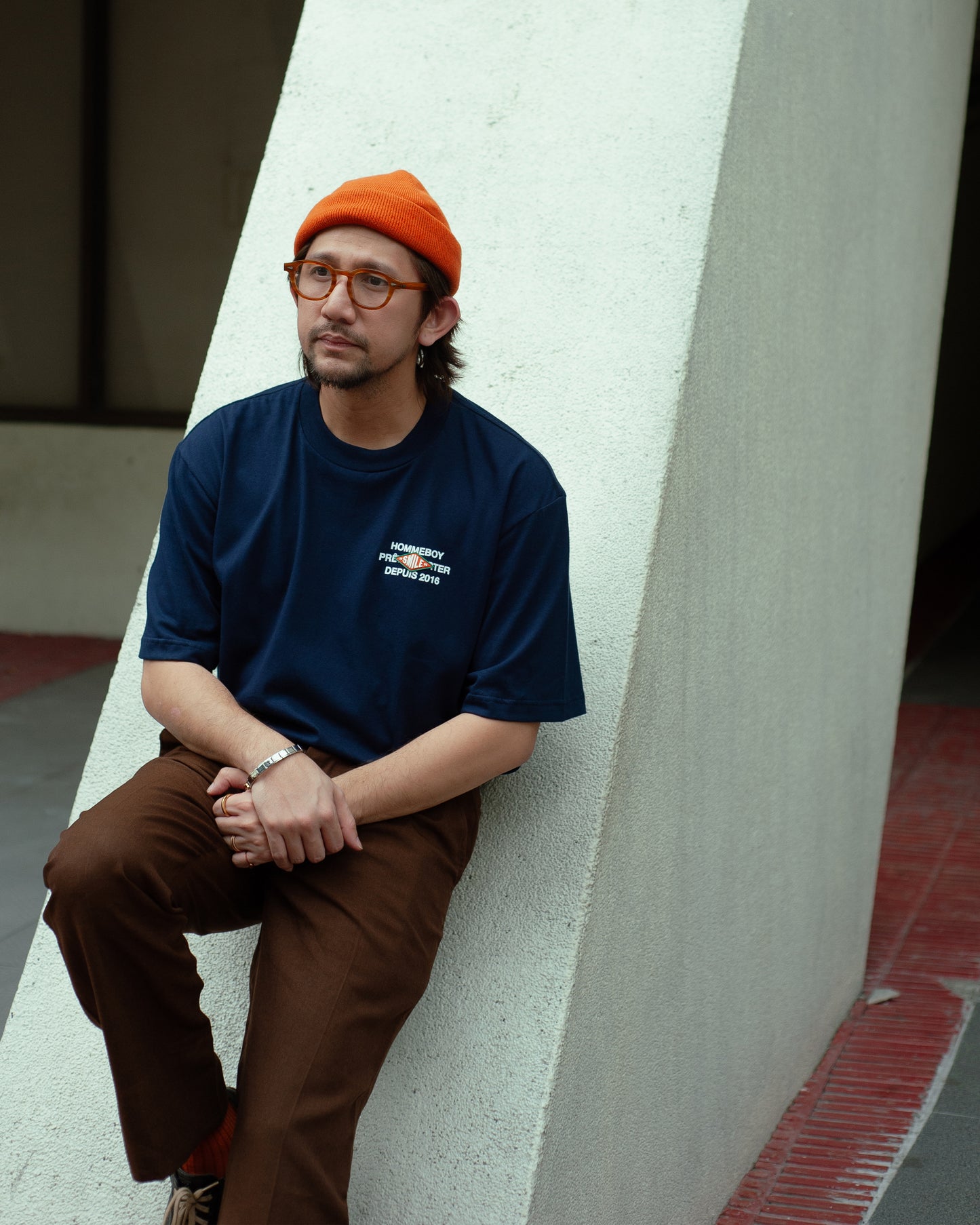 'Uniform' SS Tee (Navy Blue) - Hommeboy & Antibiotic Smile