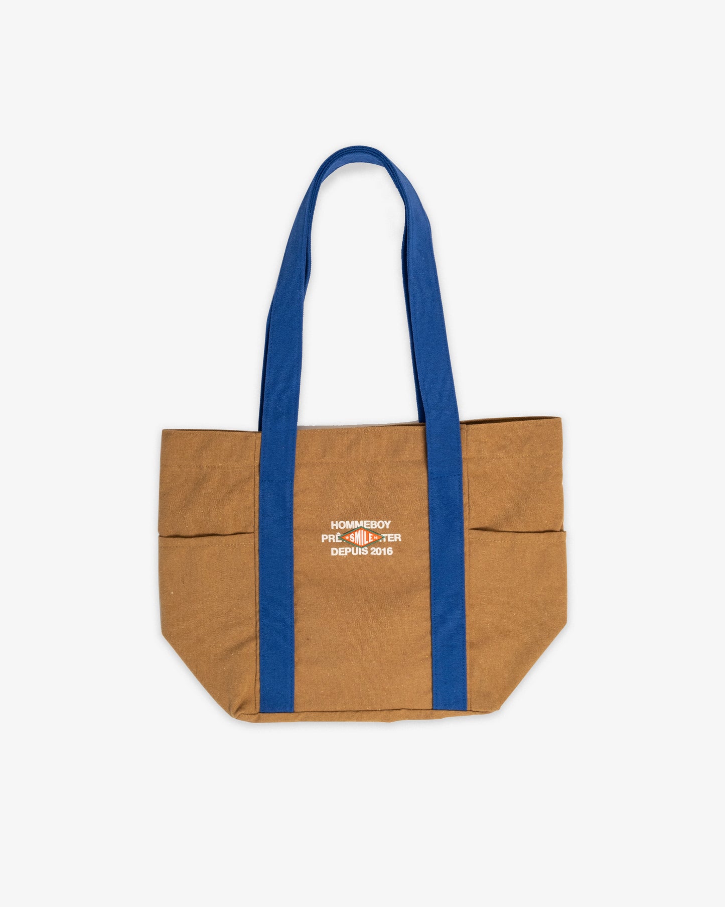 'Fine Arts' Multi-Pocket Tote-bag (Wood/Blue) - Hommeboy & Antibiotic Smile