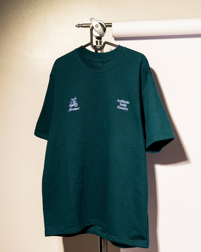 'Reset' SS French Terry Tee (Dark Teal)