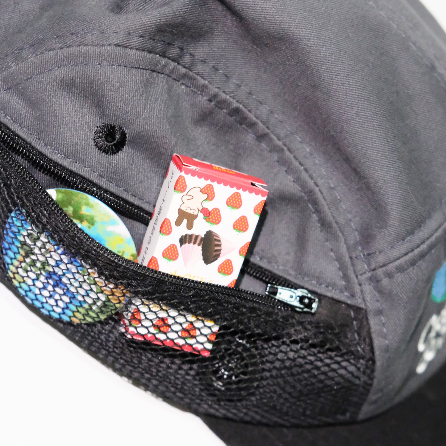 Clouds x Antibiotic Smile – OG Zipped Mesh Pocket Camper Hat (Dark Gray)