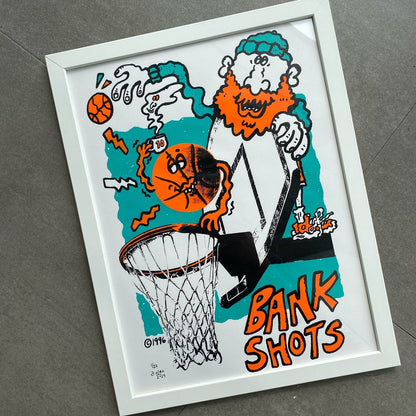 'Bank Shots' Silkscreen Printed Poster