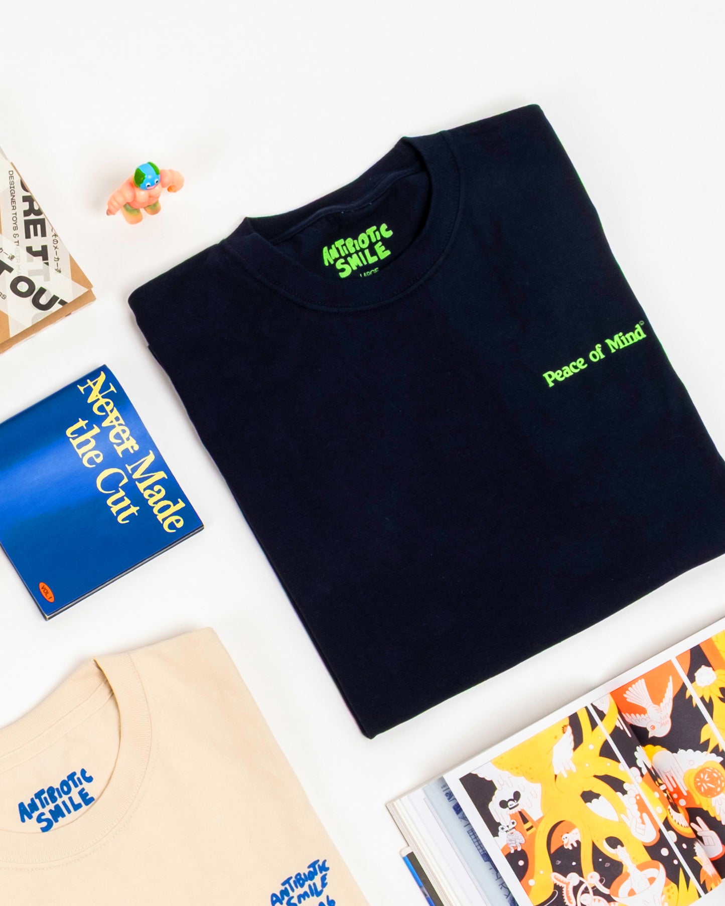 'Meditate/Peace of Mind Promo' Tee (Navy Blue)
