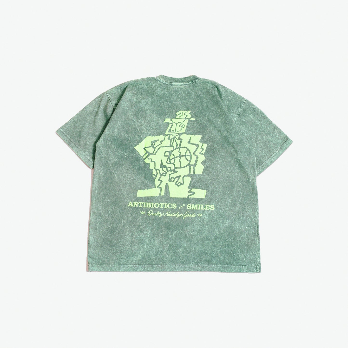 'Draft Day' SS Oversized Acid Washed Tee (Green)