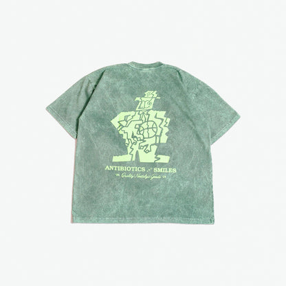 'Draft Day' SS Oversized Acid Washed Tee (Green)