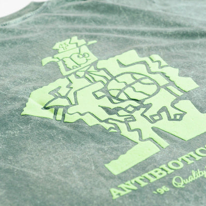 'Draft Day' SS Oversized Acid Washed Tee (Green)