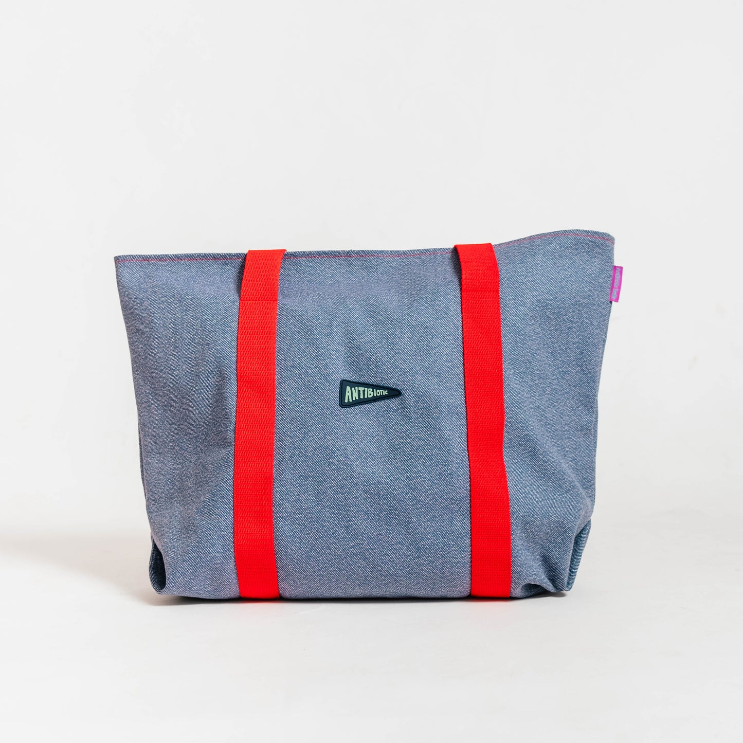 'Jump Ball' Large Denim Tote Bag