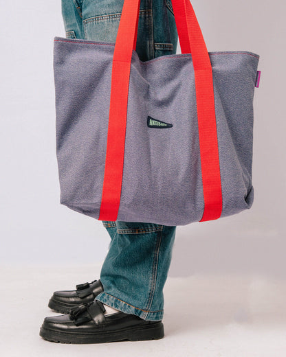 'Jump Ball' Large Denim Tote Bag