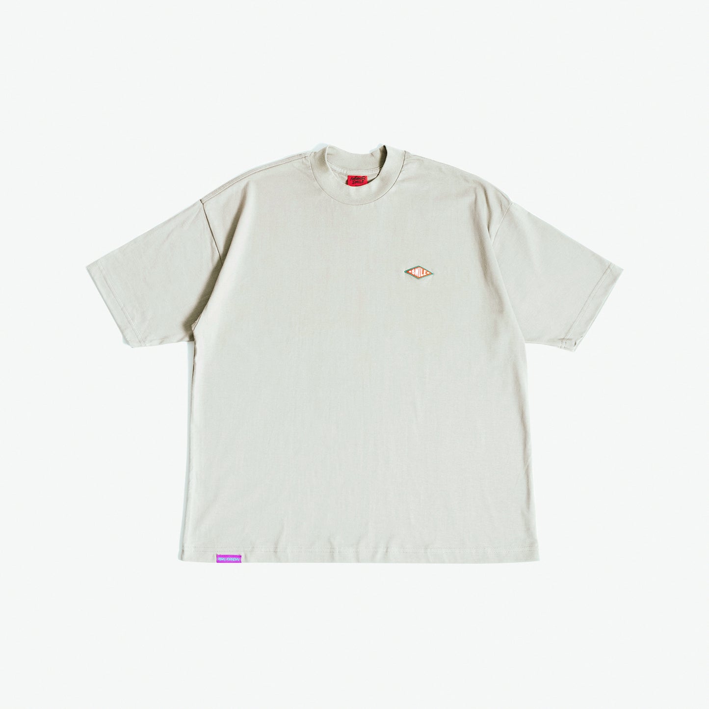 'Smile Badge' SS Box Tee (Mocha)