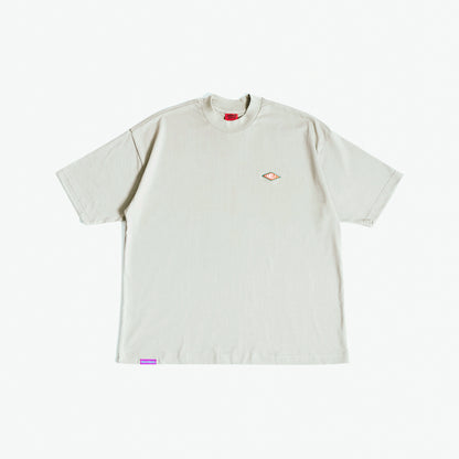 'Smile Badge' SS Box Tee (Mocha)