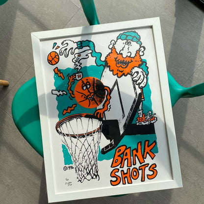 'Bank Shots' Silkscreen Printed Poster