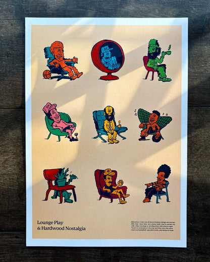 'Lounge Play' A3 Limited Edition Art Print