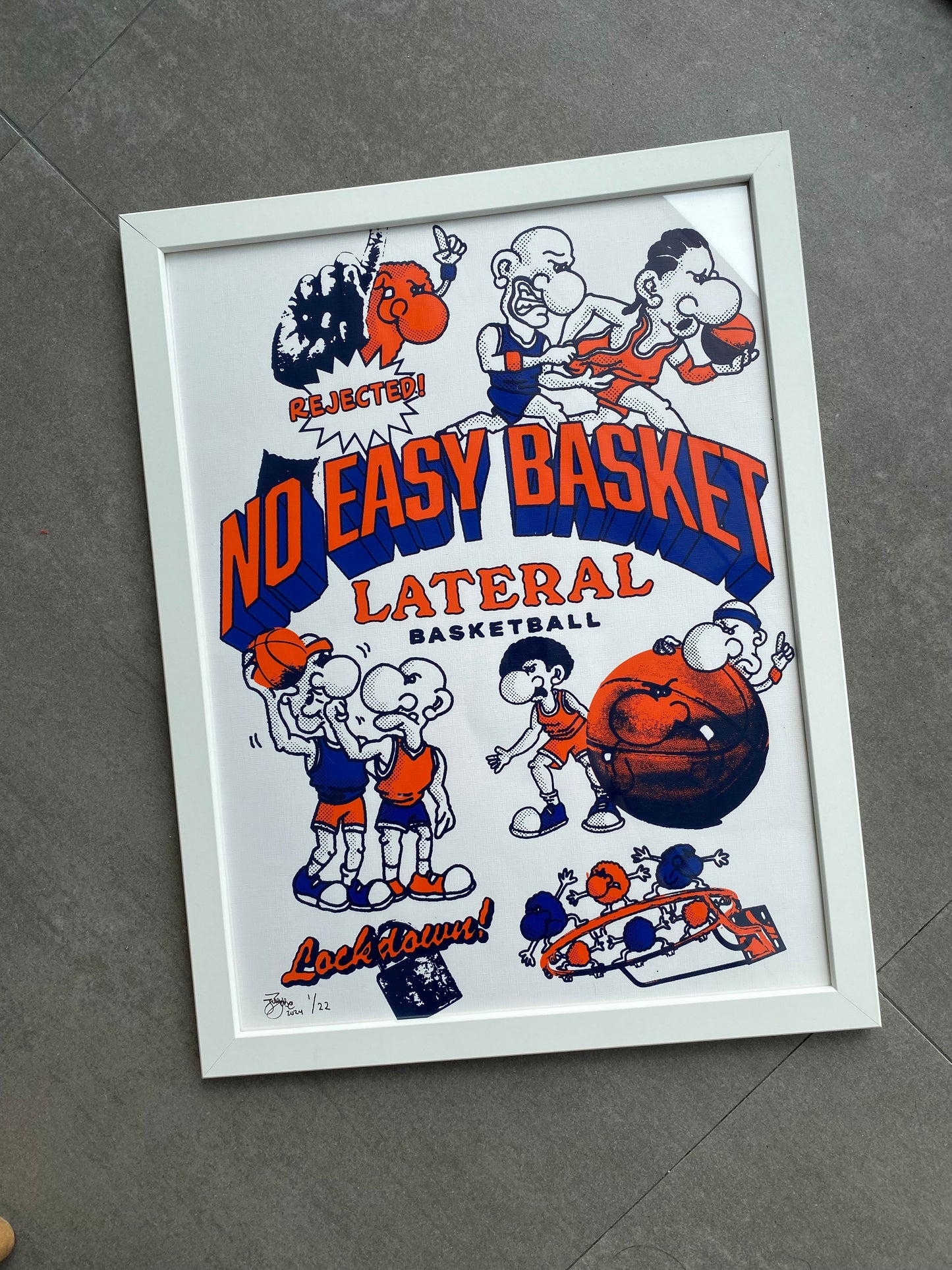 'No Easy Basket' Silkscreen Printed Poster