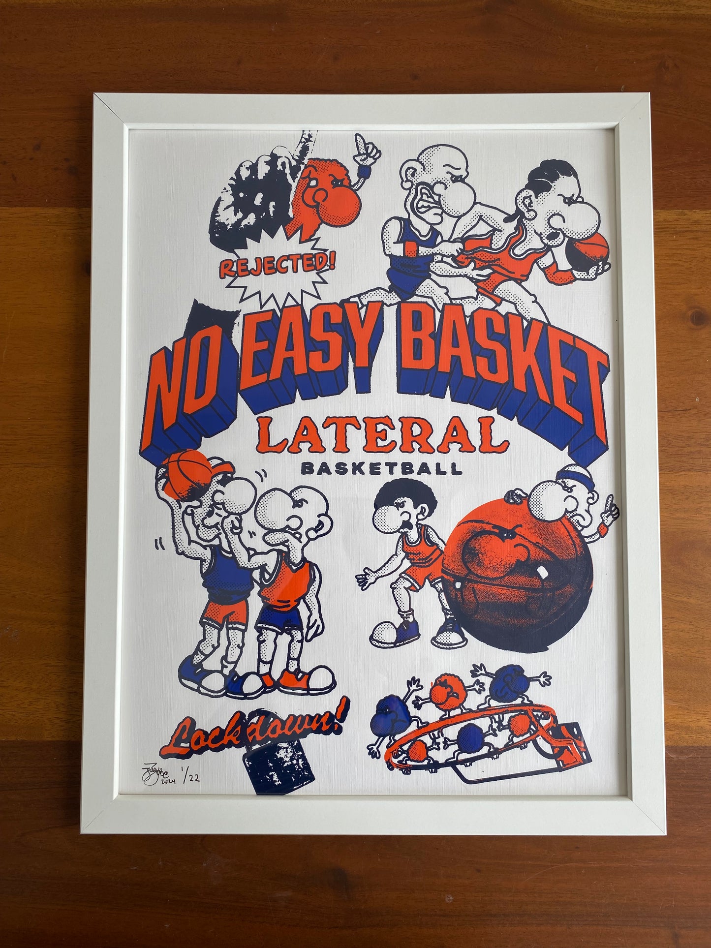 'No Easy Basket' Silkscreen Printed Poster