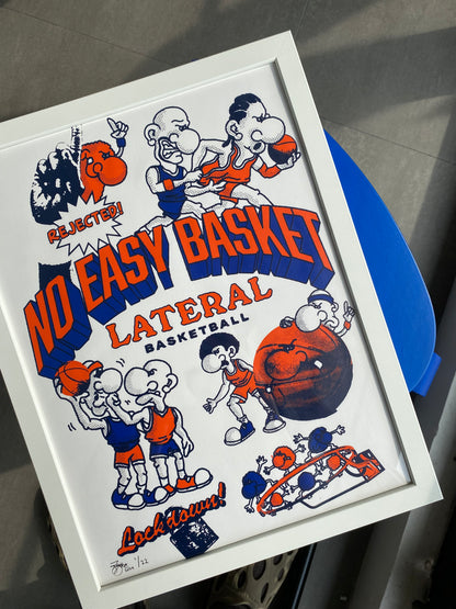 'No Easy Basket' Silkscreen Printed Poster