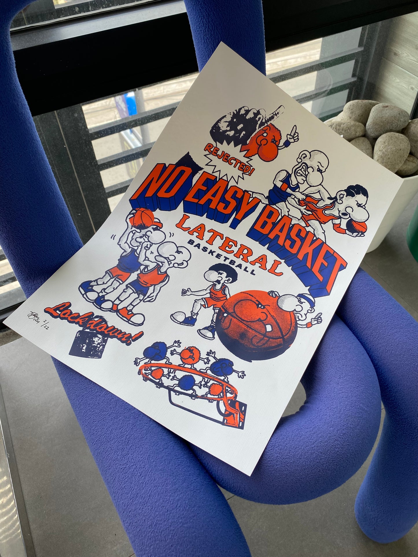 'No Easy Basket' Silkscreen Printed Poster