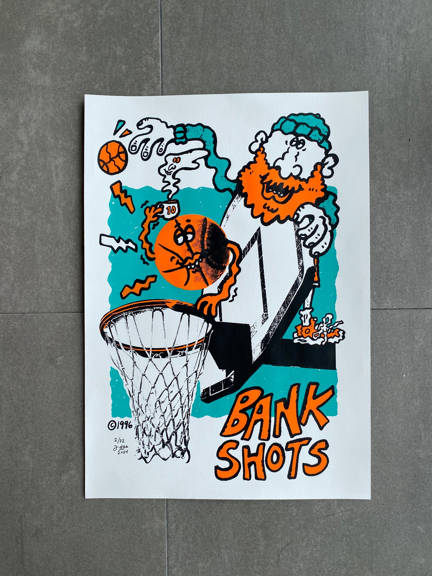 'Bank Shots' Silkscreen Printed Poster