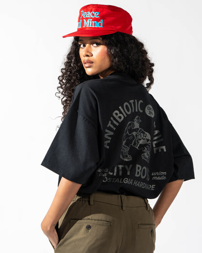 'City' SS Box Tee (Black)