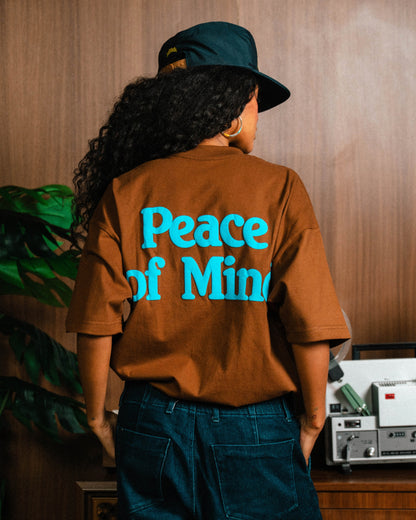 'Peace of Mind' Core SS Box Tee (Chestnut Brown)