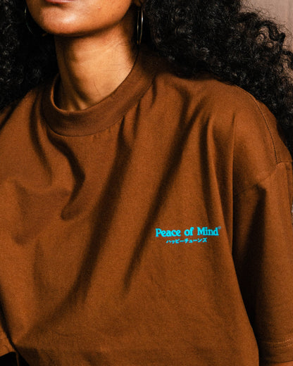 'Peace of Mind' Core SS Box Tee (Chestnut Brown)
