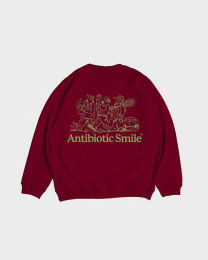 'Folks' LS Sweatshirt (Red)