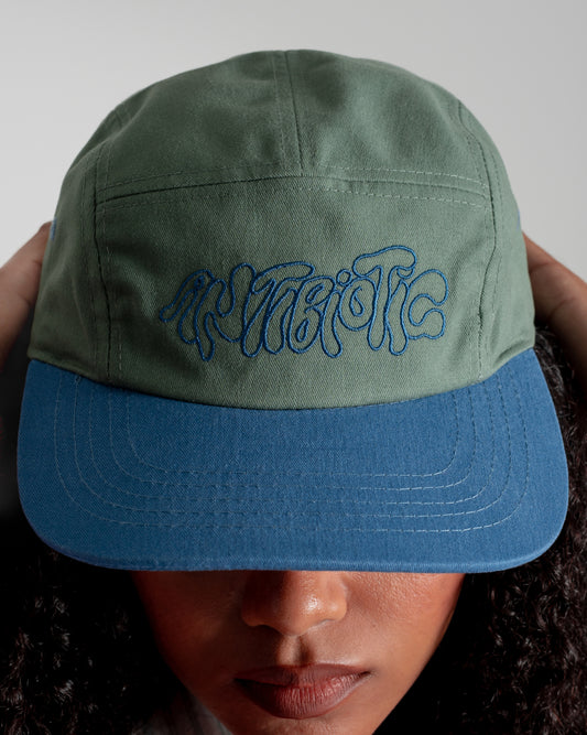 'Antibiotic' 5 Panel Camper Hat (Sage Green, Faded Blue, Rust)