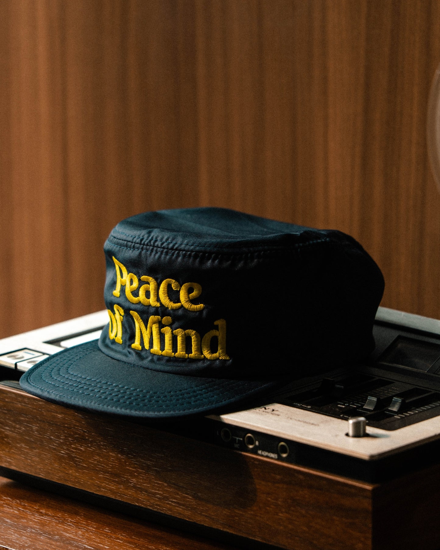 'Peace of Mind' Pillbox Hat (Navy Blue)