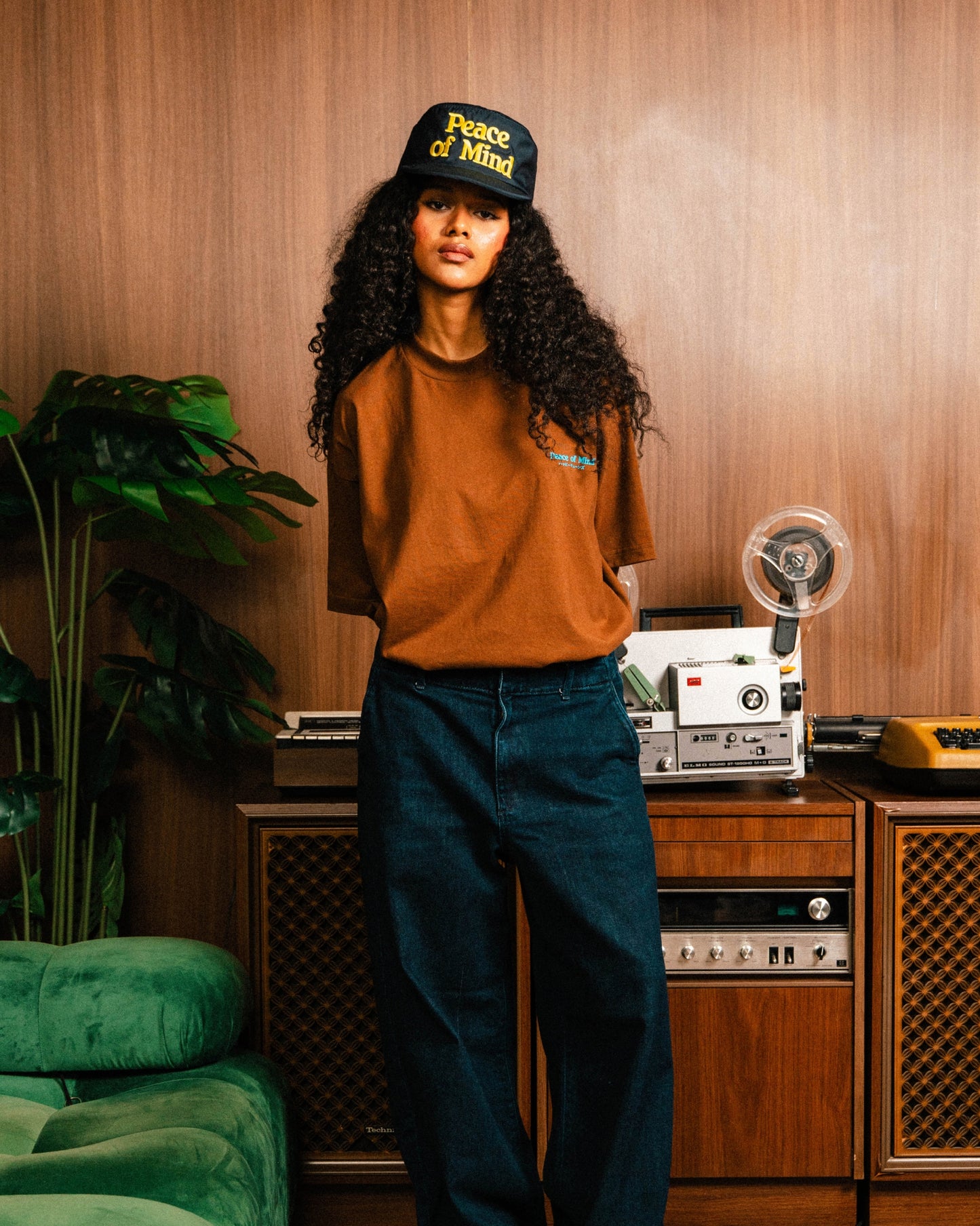 'Peace of Mind' Pillbox Hat (Navy Blue)