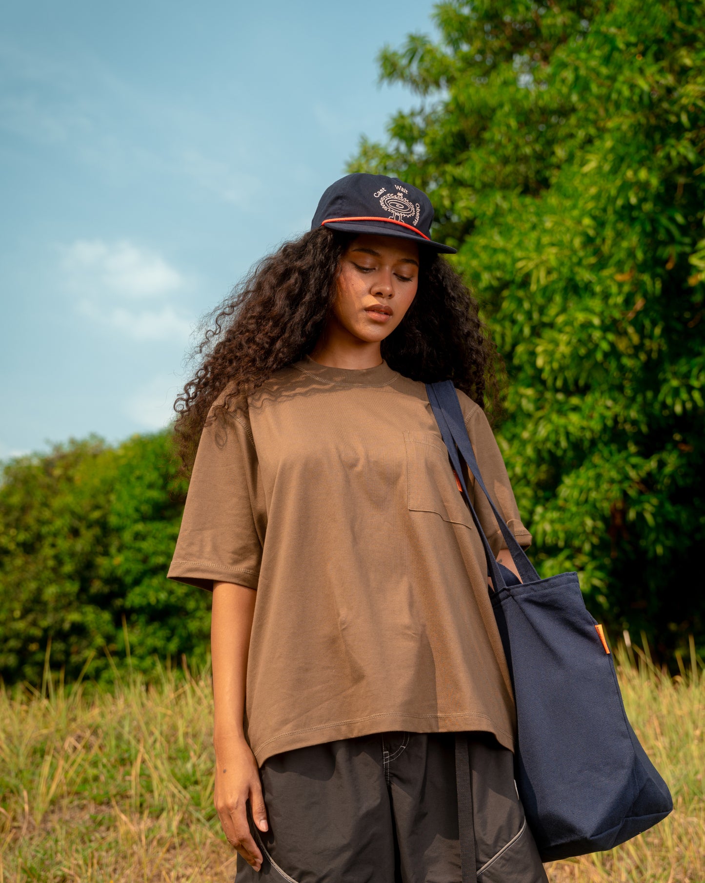 'Cast' 6-Panel Rope Cap (Navy Blue)