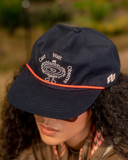 'Cast' 6-Panel Rope Cap (Navy Blue)
