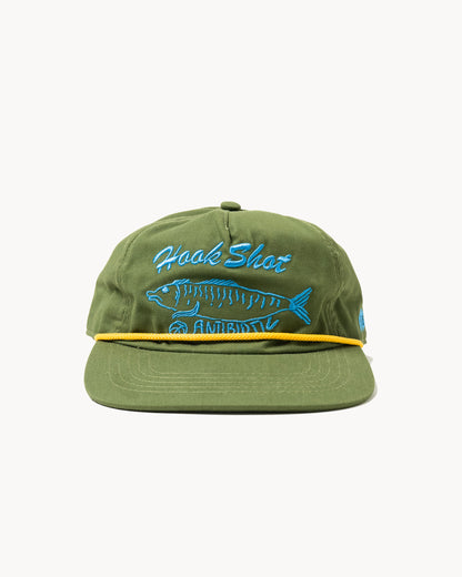 'Hook Shot' 6-Panel Rope Cap (Olive Green)