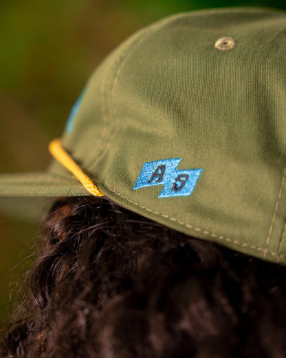 'Hook Shot' 6-Panel Rope Cap (Olive Green)