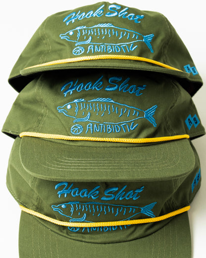 'Hook Shot' 6-Panel Rope Cap (Olive Green)