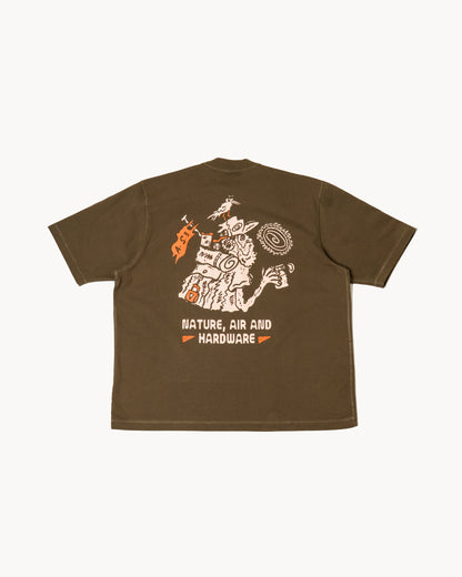 'Air' SS Pocket Tee (Olive Green)