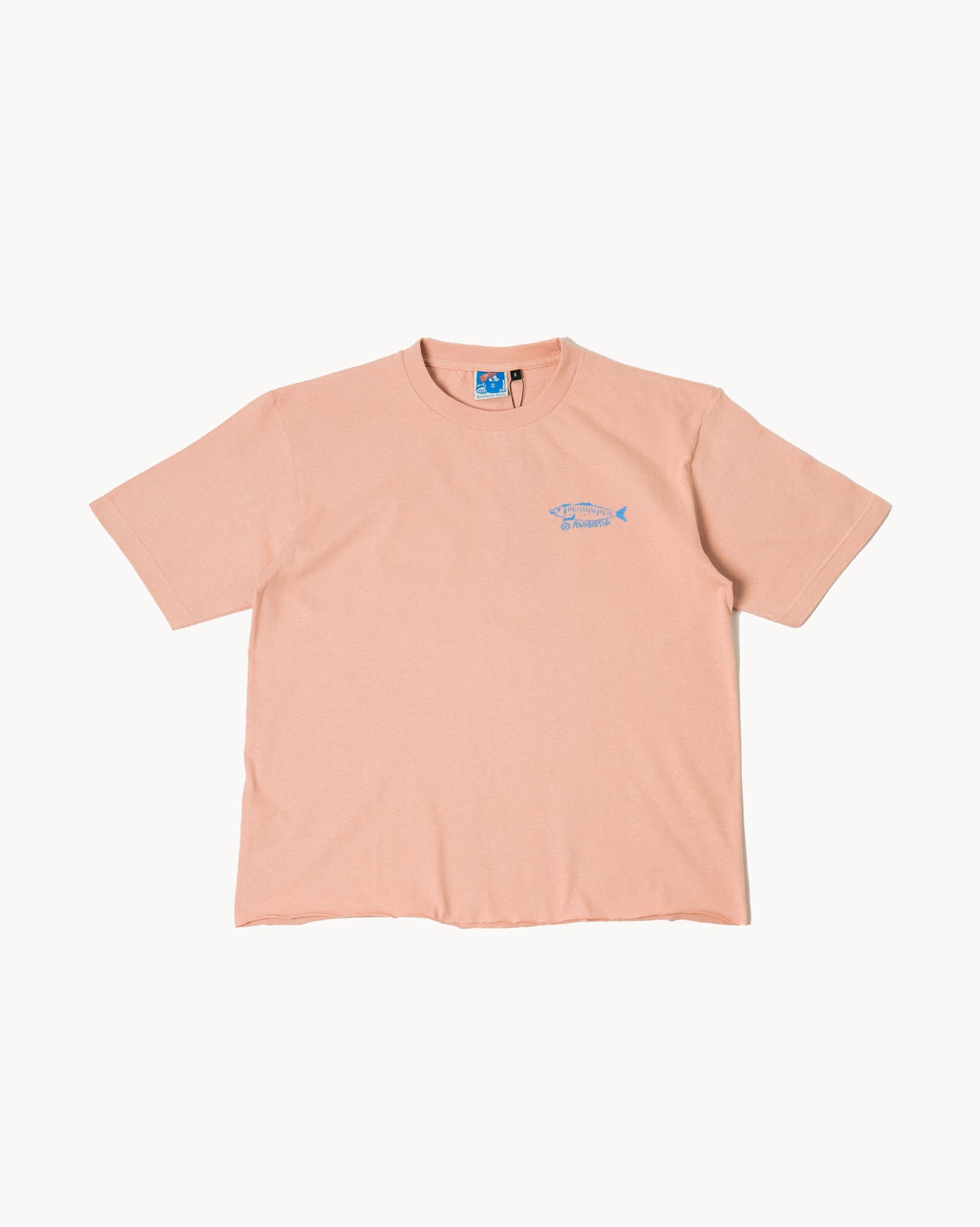 'Fisher' SS Chopped Hem Tee (Salmon)