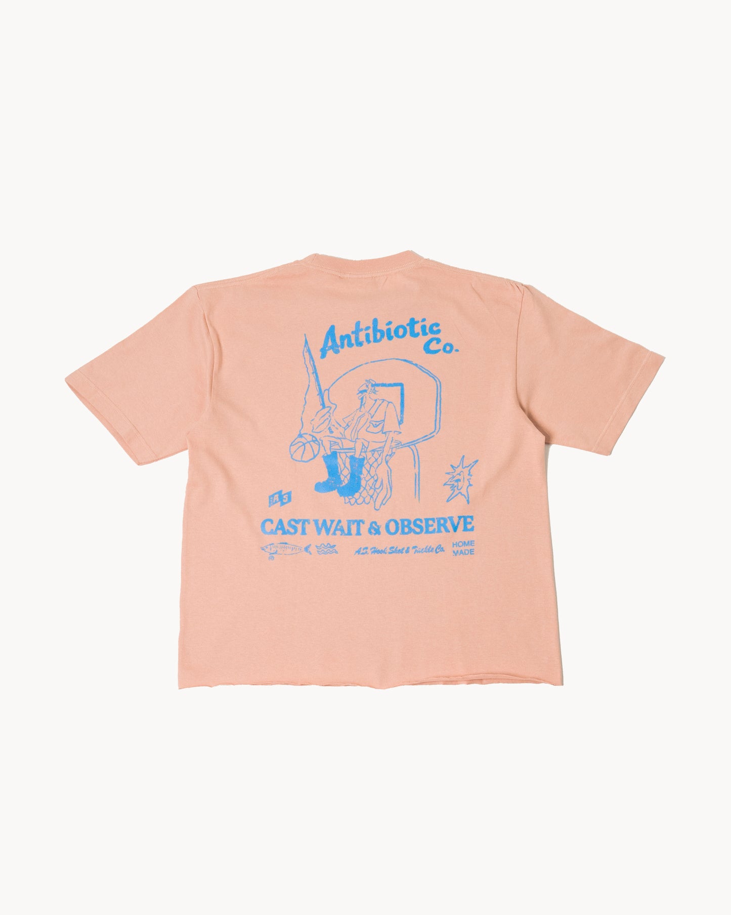 'Fisher' SS Chopped Hem Tee (Salmon)