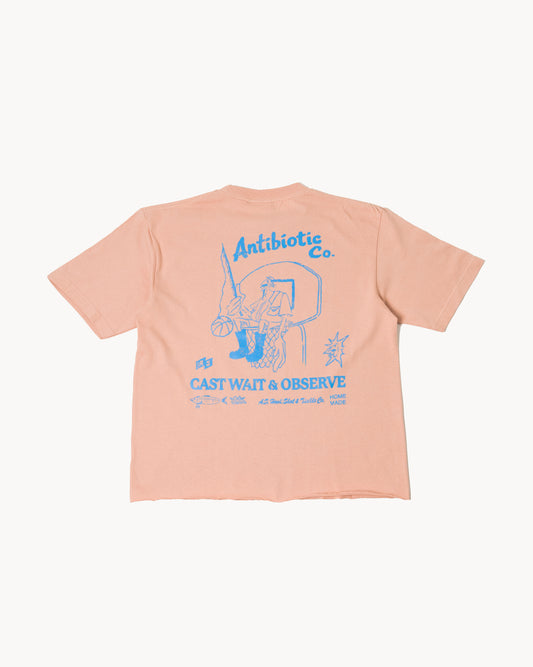 'Fisher' SS Chopped Hem Tee (Salmon)