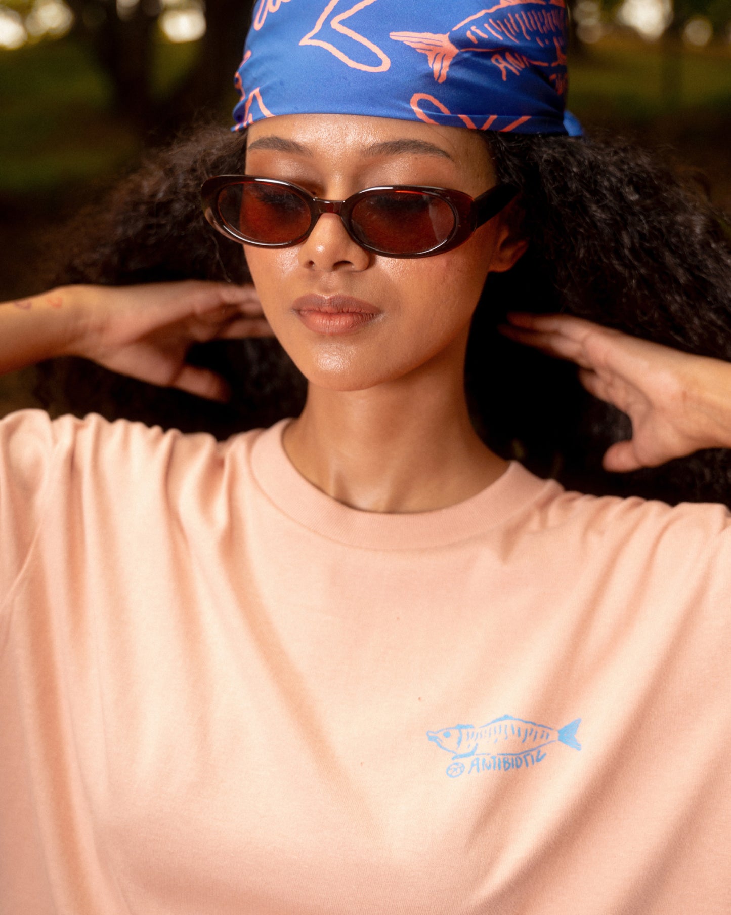 'Fisher' SS Chopped Hem Tee (Salmon)