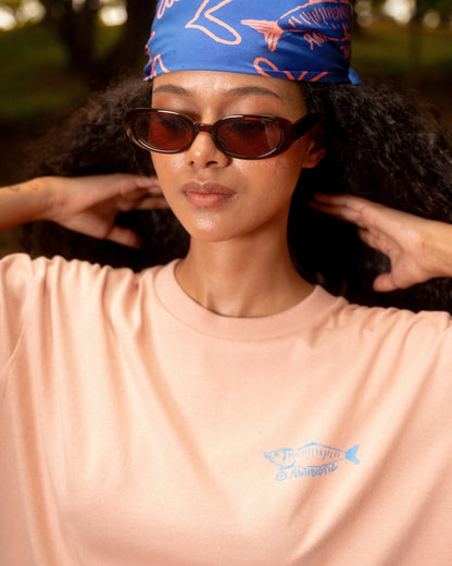 'Fisher' SS Chopped Hem Tee (Salmon)